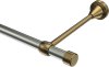 10153724-103995 Gardinenstange Metall 16 mm Ø PRIMUS - Lucan Edelstahl-Optik / Messing Antik (ohne Ringe)