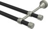 10153725-102834 Gardinenstange Metall 16 mm Ø 2-läufig PRIMUS - Lucan Schwarz / Chrom matt (ohne Ringe)