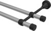 10153725-103328 Gardinenstange Metall 16 mm Ø 2-läufig PRIMUS - Lucan Silbergrau / Schwarz (ohne Ringe)