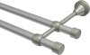 10153725-103334 Gardinenstange Metall 16 mm Ø 2-läufig PRIMUS - Lucan Silbergrau / Chrom matt (ohne Ringe)