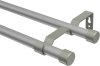 10153728-103334 Gardinenstange Metall 16 mm Ø 2-läufig OLYMP - Lucan Silbergrau / Chrom matt (ohne Ringe)