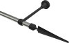 10153924-103928 Gardinenstange Metall 16 mm Ø PRIMUS - Lorenzo Edelstahl-Optik / Schwarz (ohne Ringe)