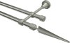10153925-103934 Gardinenstange Metall 16 mm Ø 2-läufig PRIMUS - Lorenzo Edelstahl-Optik / Chrom matt (ohne Ringe)