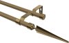 10153928-105195 Gardinenstange Metall 16 mm Ø 2-läufig OLYMP - Lorenzo Gold matt / Messing Antik (ohne Ringe)