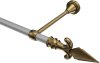 10154124-103395 Gardinenstange Metall 16 mm Ø PRIMUS - Matteo Silbergrau / Messing Antik (ohne Ringe)