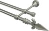 10154125-103934 Gardinenstange Metall 16 mm Ø 2-läufig PRIMUS - Matteo Edelstahl-Optik / Chrom matt (ohne Ringe)