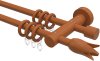 10160312-1022 Gardinenstange Holz 16 mm Ø 2-läufig ADRIAN - Flower Kirschbaum lackiert
