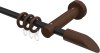 10160511-102819 Gardinenstange Metall / Holz 16 mm Ø ADRIAN - Franca Schwarz / Nussbaum lackiert
