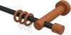 10162011-102822 Gardinenstange Metall / Holz 16 mm Ø ADRIAN - Pin Schwarz / Kirschbaum lackiert