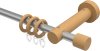 10162011-103330 Gardinenstange Metall / Holz 16 mm Ø ADRIAN - Pin Silbergrau / Buche lackiert