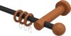 10162111-102822 Gardinenstange Metall / Holz 16 mm Ø ADRIAN - Geo Schwarz / Kirschbaum lackiert
