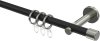 10162301-102839 Gardinenstange Metall 16 mm Ø MEDIUM - Casa Schwarz / Edelstahl-Optik