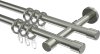 10162316-1039 Gardinenstange Edelstahl-Optik 16 mm Ø 2-läufig SINUX - Casa