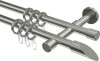 10162416-XX39 Gardinenstange Edelstahl-Optik 16 mm Ø 2-läufig SINUX - Santoni