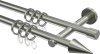 10162603-1039 Gardinenstange Edelstahl-Optik 16 mm Ø 2-läufig MEDIUM - Scarano