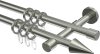 10162616-XX39 Gardinenstange Edelstahl-Optik 16 mm Ø 2-läufig SINUX - Scarano