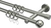 10162703-1039 Gardinenstange Edelstahl-Optik 16 mm Ø 2-läufig MEDIUM - Puros