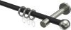 10162715-XX2839 Gardinenstange Metall 16 mm Ø SINUX - Puros Schwarz / Edelstahl-Optik