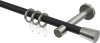10162915-XX2839 Gardinenstange Metall 16 mm Ø SINUX - Carelli Schwarz / Edelstahl-Optik