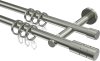 10163003-1039 Gardinenstange Edelstahl-Optik 16 mm Ø 2-läufig MEDIUM - Caras