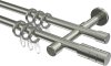 10163016-XX39 Gardinenstange Edelstahl-Optik 16 mm Ø 2-läufig SINUX - Caras