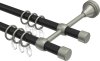 10163725-102834 Gardinenstange Metall 16 mm Ø 2-läufig PRIMUS - Lucan Schwarz / Chrom matt