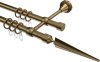 10163925-1095 Gardinenstange Metall 16 mm Ø 2-läufig PRIMUS - Lorenzo Messing Antik