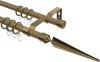 10163928-105195 Gardinenstange Metall 16 mm Ø 2-läufig OLYMP - Lorenzo Gold matt / Messing Antik