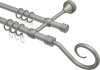 10164025-103334 Gardinenstange Metall 16 mm Ø 2-läufig PRIMUS - Allegra Silbergrau / Chrom matt