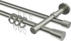 10182916-1039 Rundrohr-Innenlauf Gardinenstange Edelstahl-Optik 16 mm Ø 2-läufig SINUX - Carelli