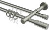 10183016-1039 Rundrohr-Innenlauf Gardinenstange Edelstahl-Optik 16 mm Ø 2-läufig SINUX - Caras
