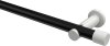 10193111-102932 Gardinenstange Metall 20 mm Ø PLATON - Santo Schwarz / Weiß (ohne Ringe)