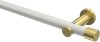 10193111-103238 Gardinenstange Metall 20 mm Ø PLATON - Santo Weiß / Messing-Optik (ohne Ringe)