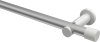 10193111-103332 Gardinenstange Metall 20 mm Ø PLATON - Santo Silbergrau / Weiß (ohne Ringe)