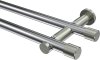 10193112-101239 Gardinenstange Metall 20 mm Ø 2-läufig PLATON - Santo Chrom / Edelstahl-Optik (ohne Ringe)