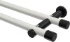 10193112-103229 Gardinenstange Metall 20 mm Ø 2-läufig PLATON - Santo Weiß / Schwarz (ohne Ringe)