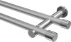10193112-103312 Gardinenstange Metall 20 mm Ø 2-läufig PLATON - Santo Silbergrau / Chrom (ohne Ringe)