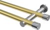 10193112-103812 Gardinenstange Metall 20 mm Ø 2-läufig PLATON - Santo Messing-Optik / Chrom (ohne Ringe)