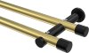 10193112-103829 Gardinenstange Metall 20 mm Ø 2-läufig PLATON - Santo Messing-Optik / Schwarz (ohne Ringe)