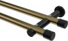 10193112-109529 Gardinenstange Metall 20 mm Ø 2-läufig PLATON - Santo Messing Antik / Schwarz (ohne Ringe)