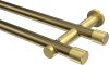 10193112-109538 Gardinenstange Metall 20 mm Ø 2-läufig PLATON - Santo Messing Antik / Messing-Optik (ohne Ringe)