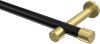 10193125-102938 Gardinenstange Metall 20 mm Ø PRESTIGE - Santo Schwarz / Messing-Optik (ohne Ringe)