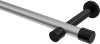 10193125-103329 Gardinenstange Metall 20 mm Ø PRESTIGE - Santo Silbergrau / Schwarz (ohne Ringe)
