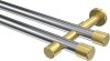 10193126-101238 Gardinenstange Metall 20 mm Ø 2-läufig PRESTIGE - Santo Chrom / Messing-Optik (ohne Ringe)
