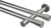 10193126-101239 Gardinenstange Metall 20 mm Ø 2-läufig PRESTIGE - Santo Chrom / Edelstahl-Optik (ohne Ringe)