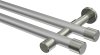 10193126-103339 Gardinenstange Metall 20 mm Ø 2-läufig PRESTIGE - Santo Silbergrau / Edelstahl-Optik (ohne Ringe)