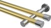 10193126-103812 Gardinenstange Metall 20 mm Ø 2-läufig PRESTIGE - Santo Messing-Optik / Chrom (ohne Ringe)