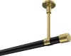 10193133-XX2938 Gardinenstange Metall 20 mm Ø SONETTE - Santo Schwarz / Messing-Optik (ohne Ringe)