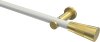 10193311-103238 Gardinenstange Metall 20 mm Ø PLATON - Tanara Weiß / Messing-Optik (ohne Ringe)