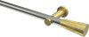 10193311-103938 Gardinenstange Edelstahl-Optik / Messing-Optik 20 mm Ø PLATON - Tanara (ohne Ringe)